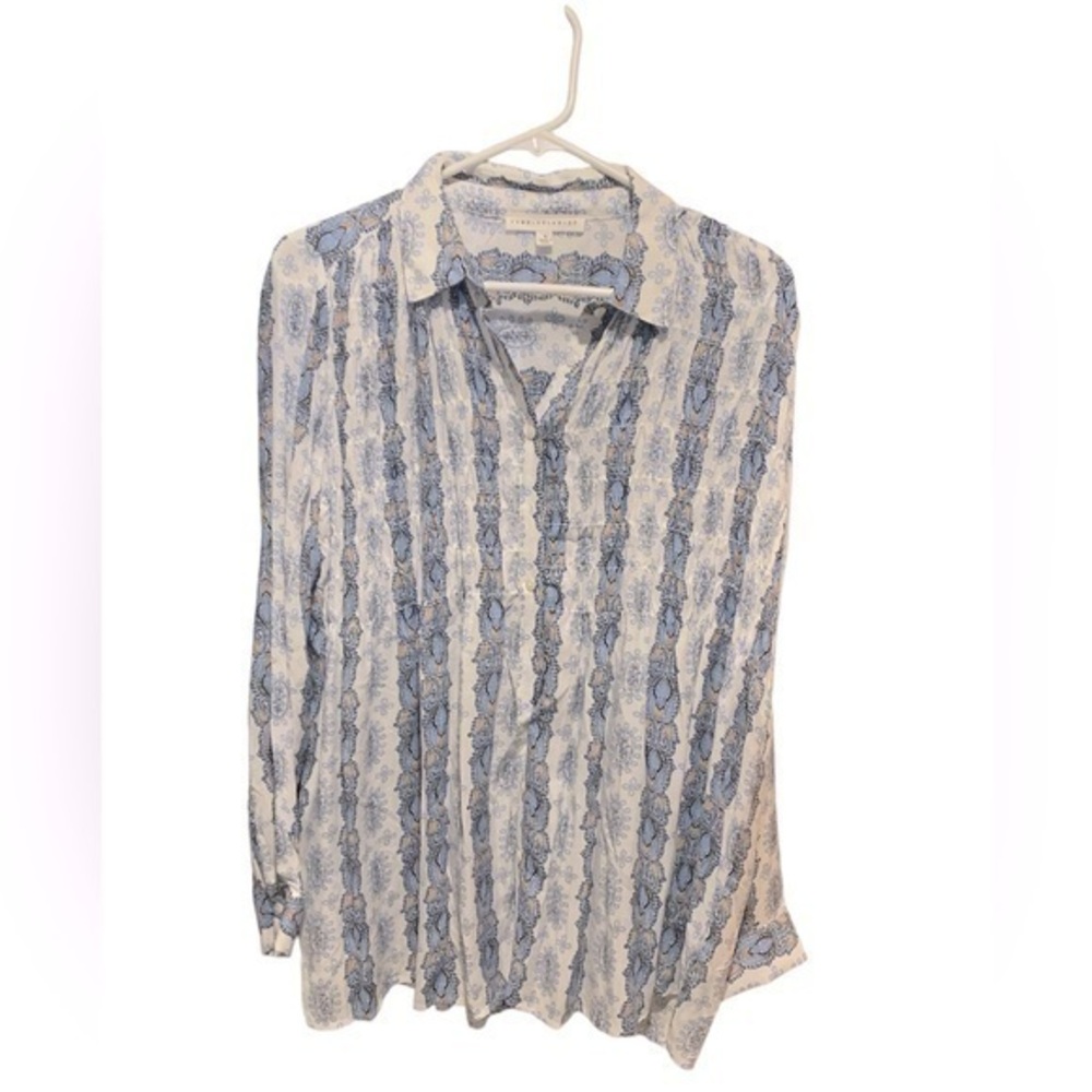 Jane And Delancey Boho Button Down Flowy Blouse Size Medium